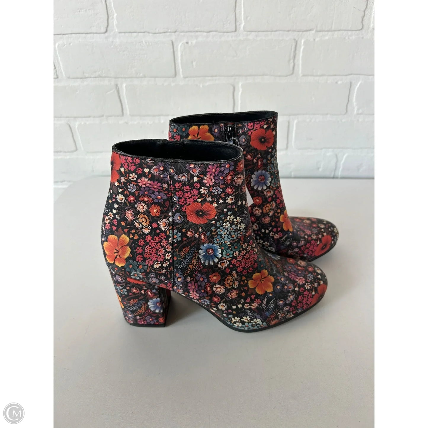 Boots Ankle Heels By Lucky Brand In Black & Red, Size: 8