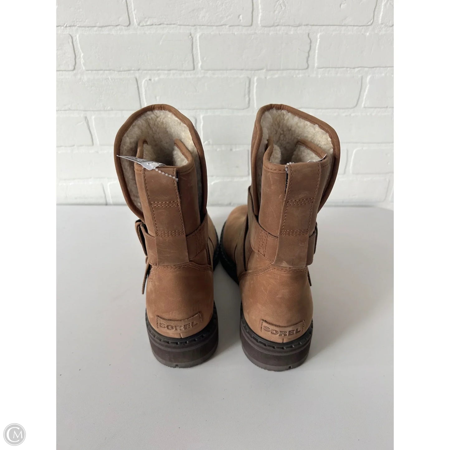 Boots Mid-calf Flats By Sorel In Brown, Size: 12