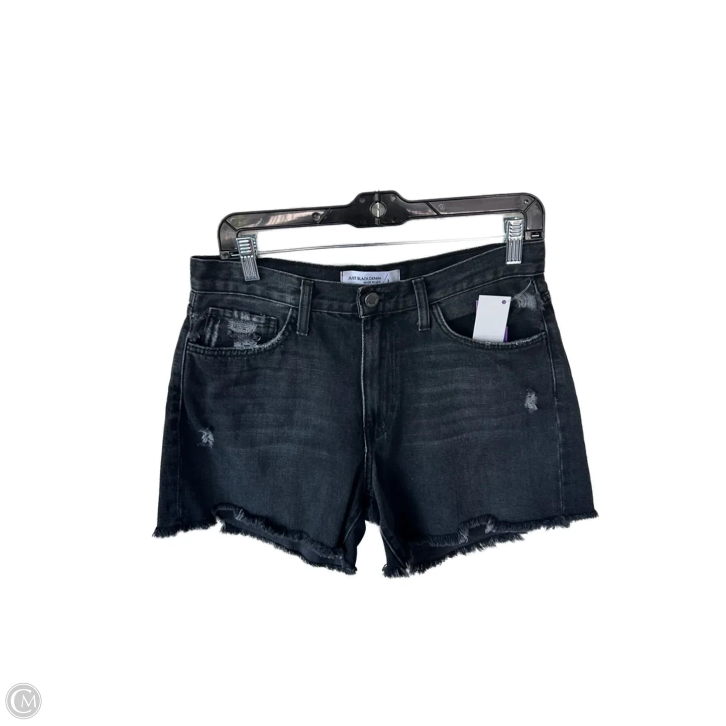Shorts By Just Black In Black Denim, Size: 12