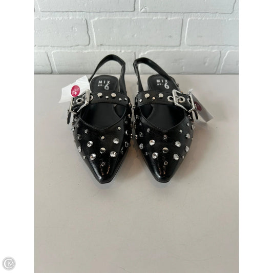Shoes Flats By Mix No 6 In Black & Silver, Size: 7.5