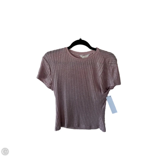 Top Short Sleeve By Ted Baker In Pink & Silver, Size: Xs