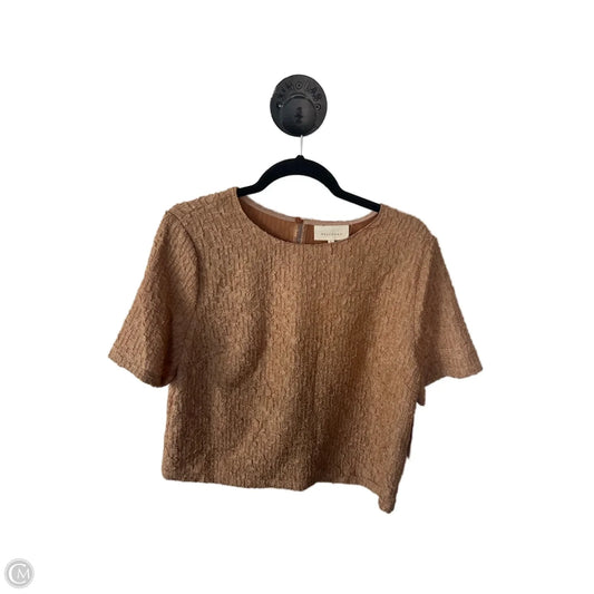 Top Short Sleeve By Melloday In Gold, Size: L