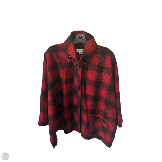 Shawl By Coldwater Creek In Black & Red, Size: Xl