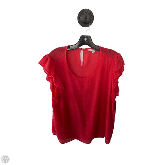 Top Short Sleeve By Zac And Rachel In Orange, Size: 1x