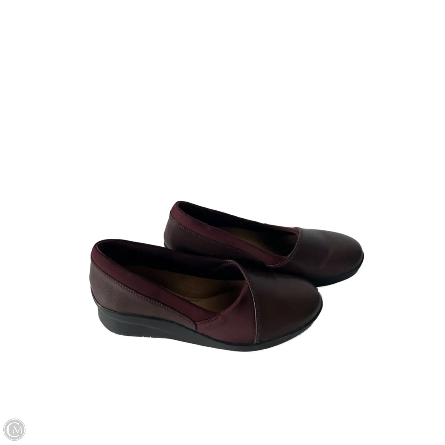 Shoes Heels Wedge By Clarks In Red, Size: 8