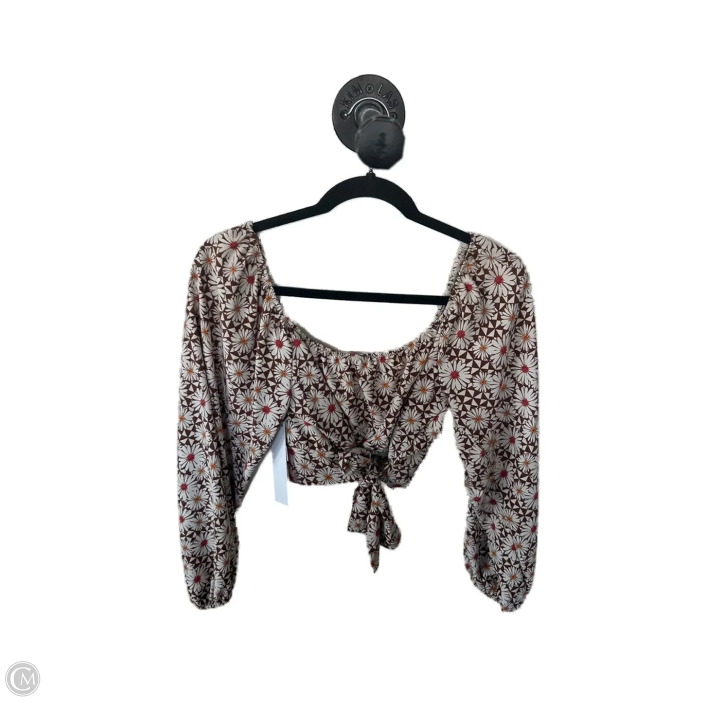 Top Long Sleeve By Altard State In Brown & Cream, Size: M