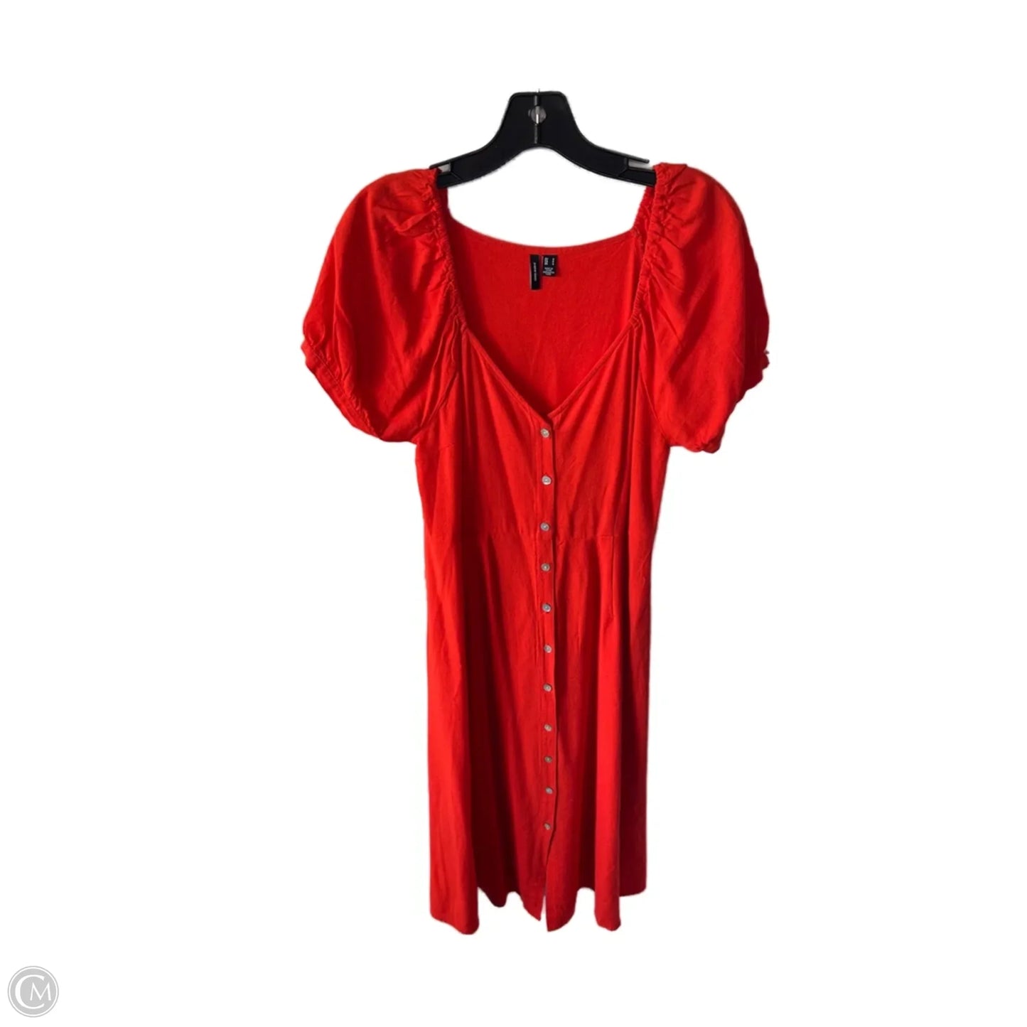 Dress Casual Midi By Vero Moda In Orange, Size: S