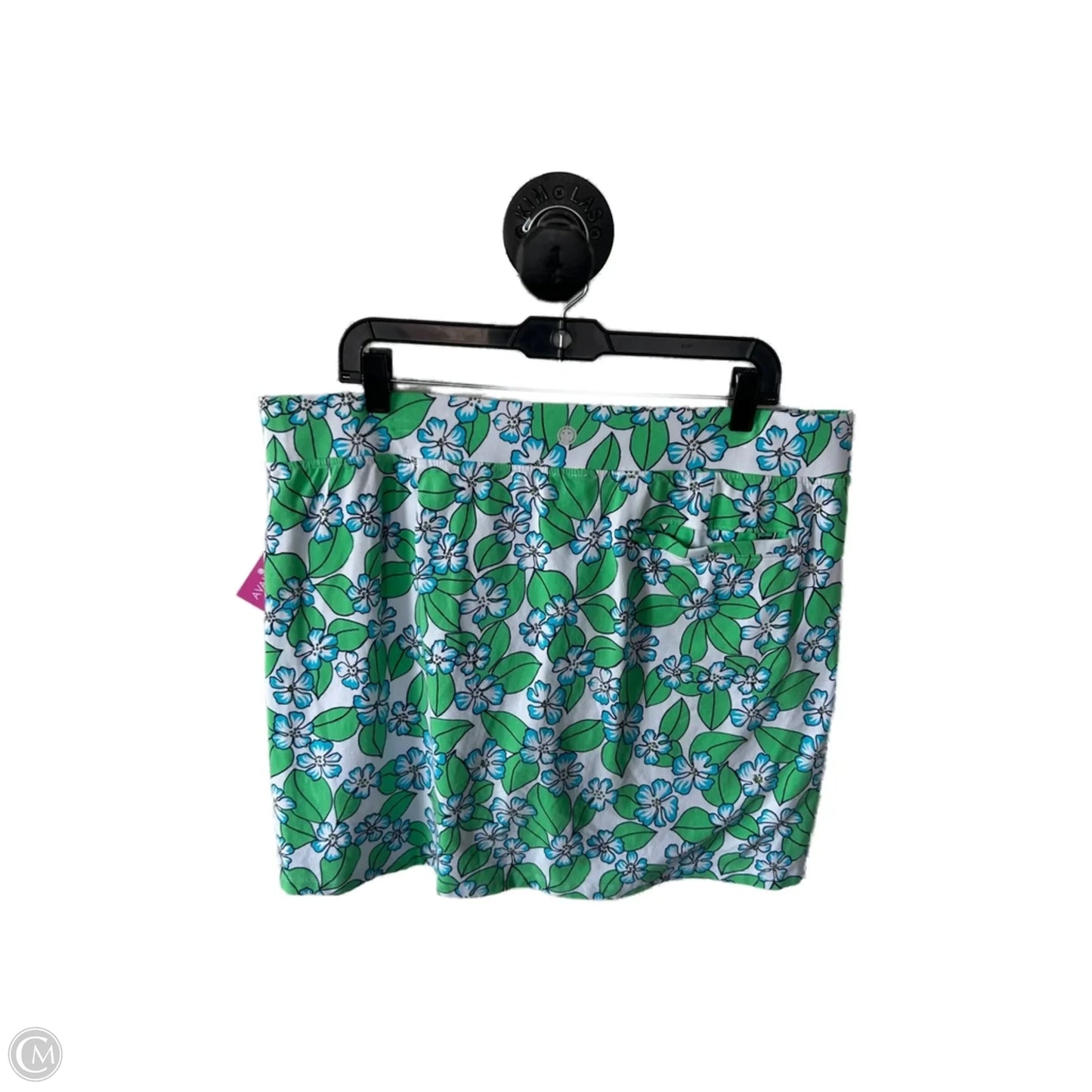 Skort By Talbots In Green & White, Size: 16