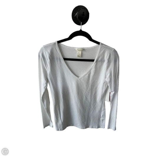 Top Long Sleeve Basic By H&m In White, Size: M