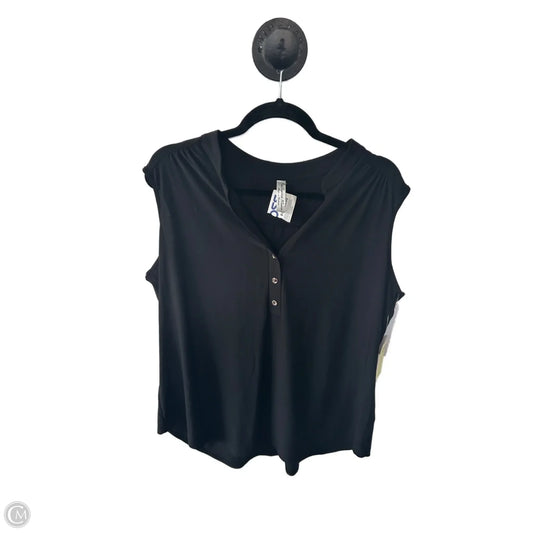Top Sleeveless By Perseption Concept In Black, Size: 1x