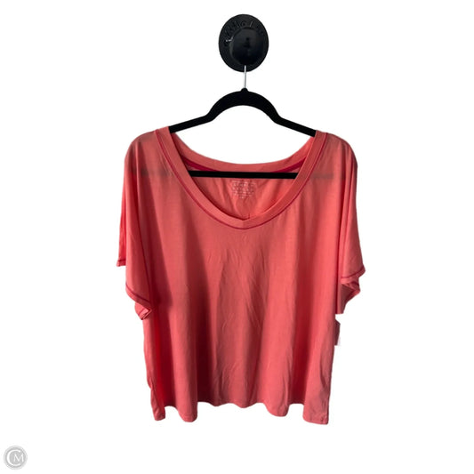 Top Short Sleeve Basic By Simply Styled In Coral, Size: 2x