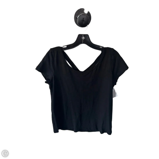 Top Short Sleeve By White House Black Market In Black, Size: M