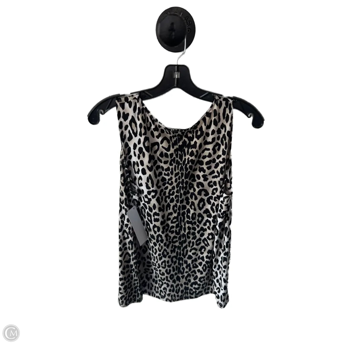 Top Sleeveless By Anne Klein In Black & Tan, Size: M
