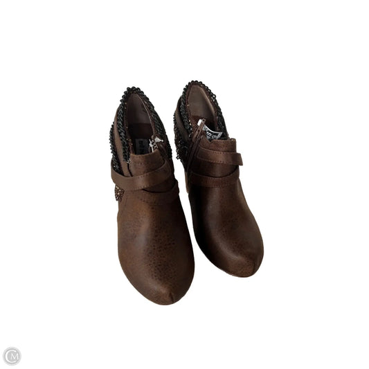 Boots Ankle Heels By Not Rated In Brown, Size: 7