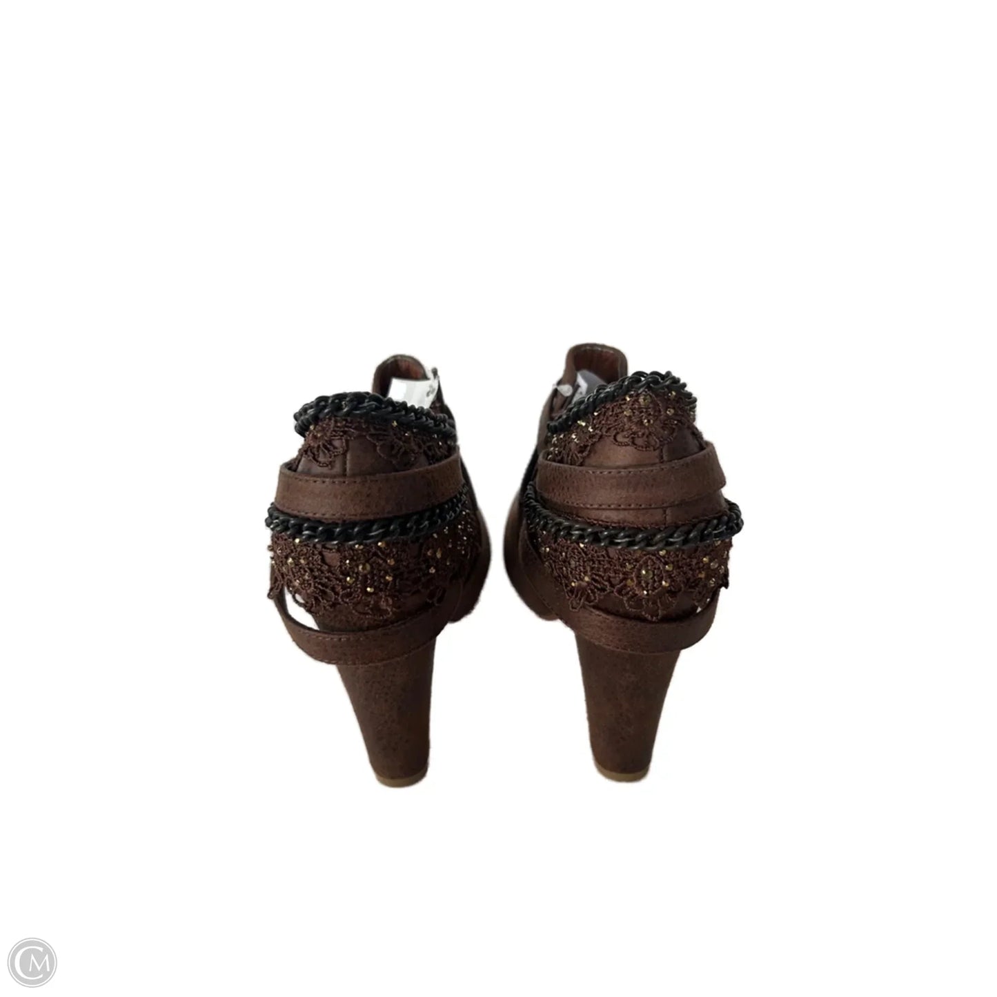 Boots Ankle Heels By Not Rated In Brown, Size: 7