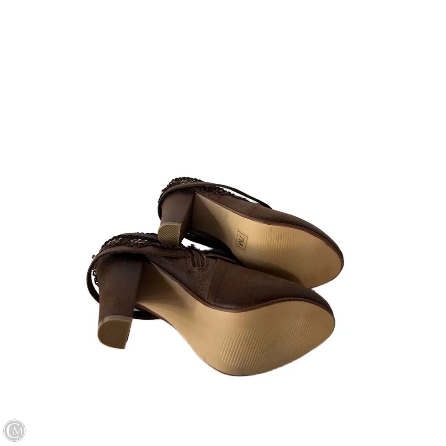 Boots Ankle Heels By Not Rated In Brown, Size: 7