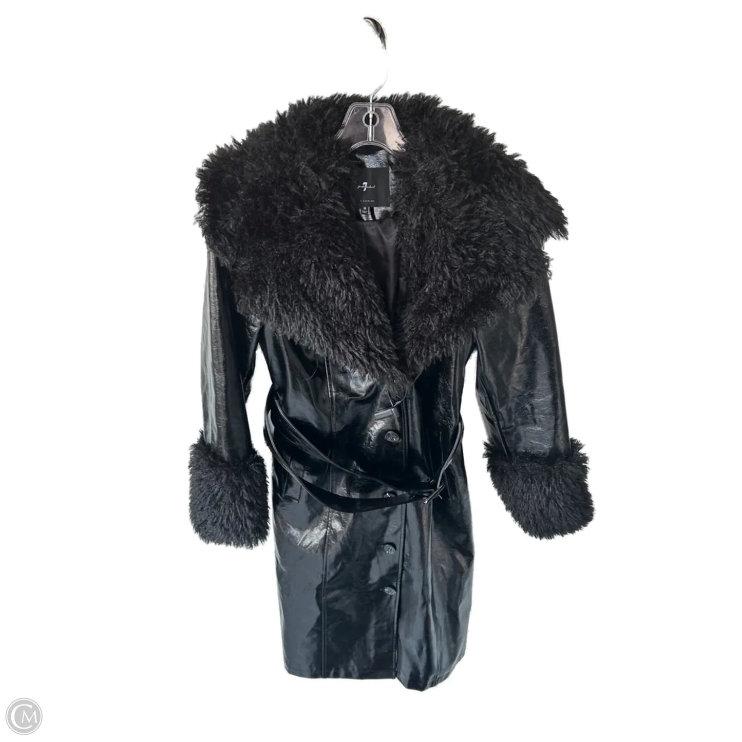 Coat Trench Coat By 7 For All Mankind In Black, Size: M