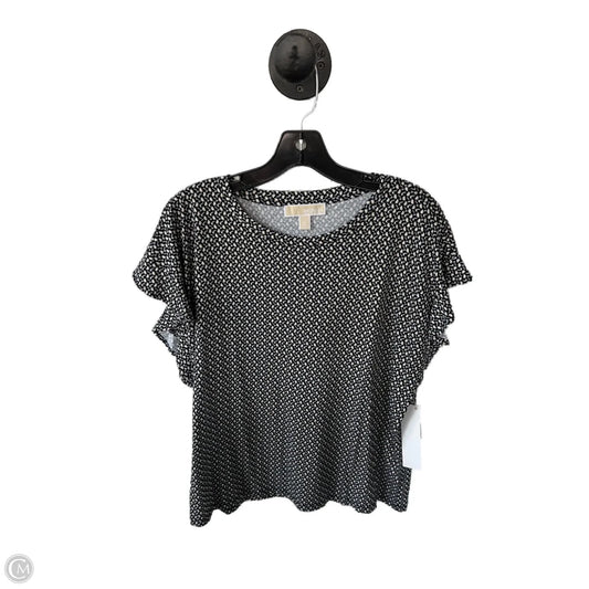 Top Short Sleeve By Michael By Michael Kors In Black & Yellow, Size: Xl