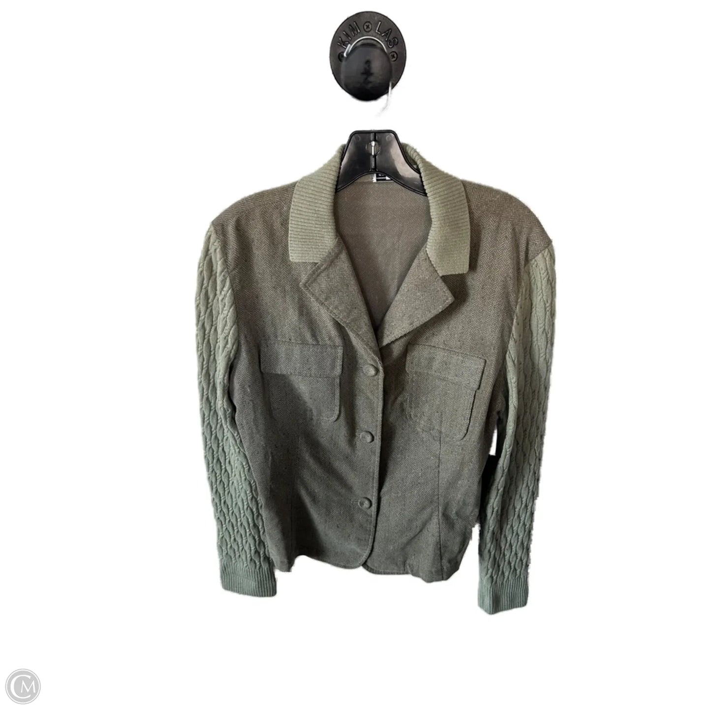 Jacket Luxury Designer By St John Collection In Brown & Green, Size: M