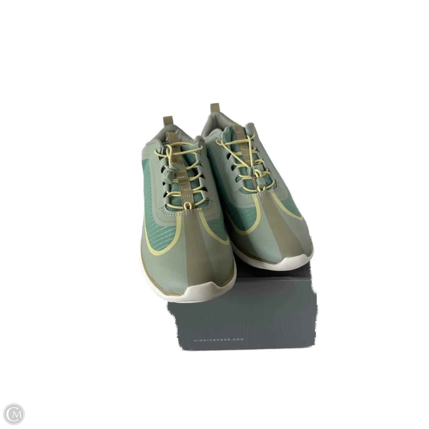 Shoes Sneakers By Vionic In Green & Yellow, Size: 8.5