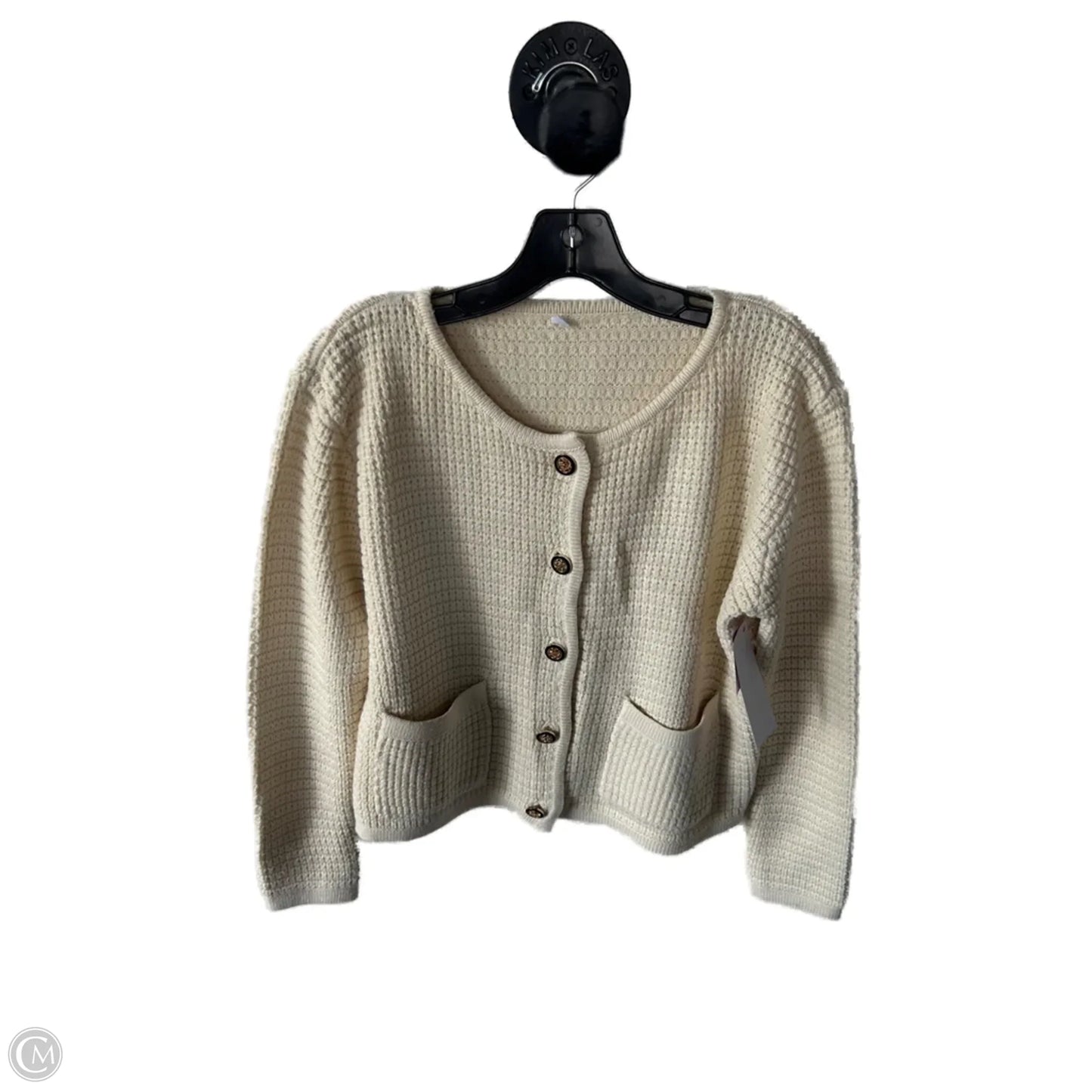 Sweater Cardigan By Cme In Cream, Size: S