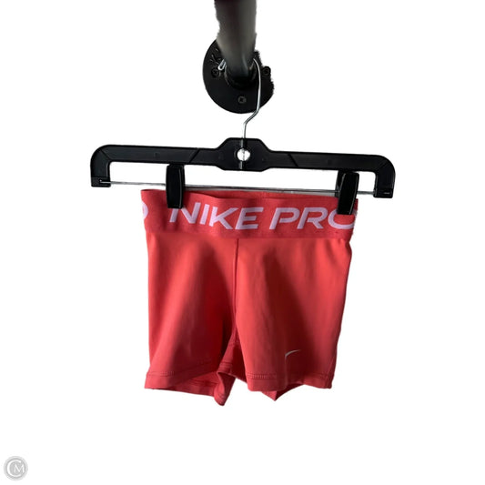 Athletic Shorts By Nike In Orange & White, Size: 0