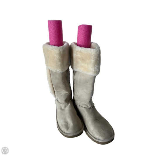 Boots Mid-calf Flats By Jelly Pop In Cream, Size: 9