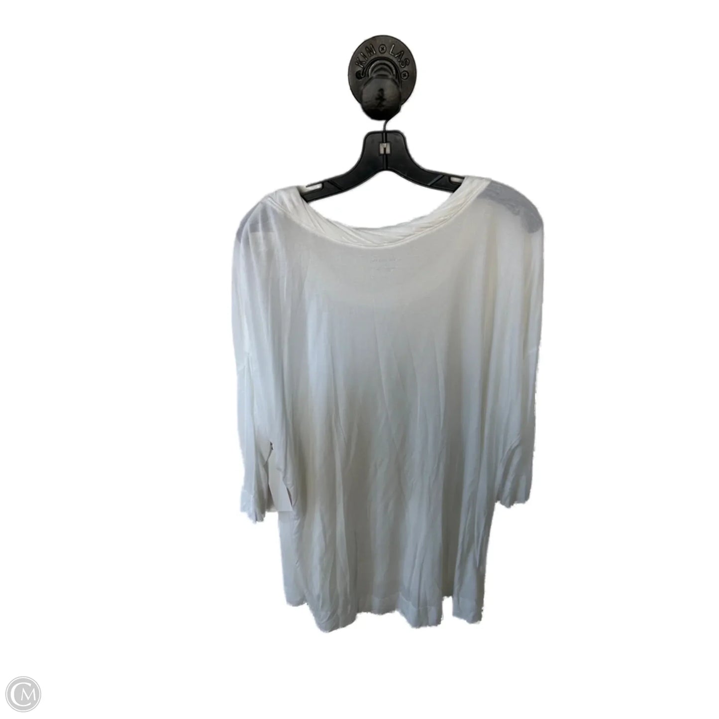 Top Long Sleeve By Lane Bryant In Ivory, Size: 1x