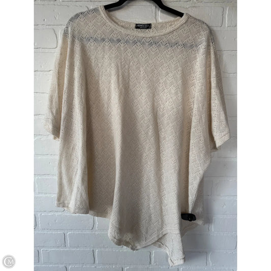 Sweater Short Sleeve By Heimish Usa In Cream, Size: L
