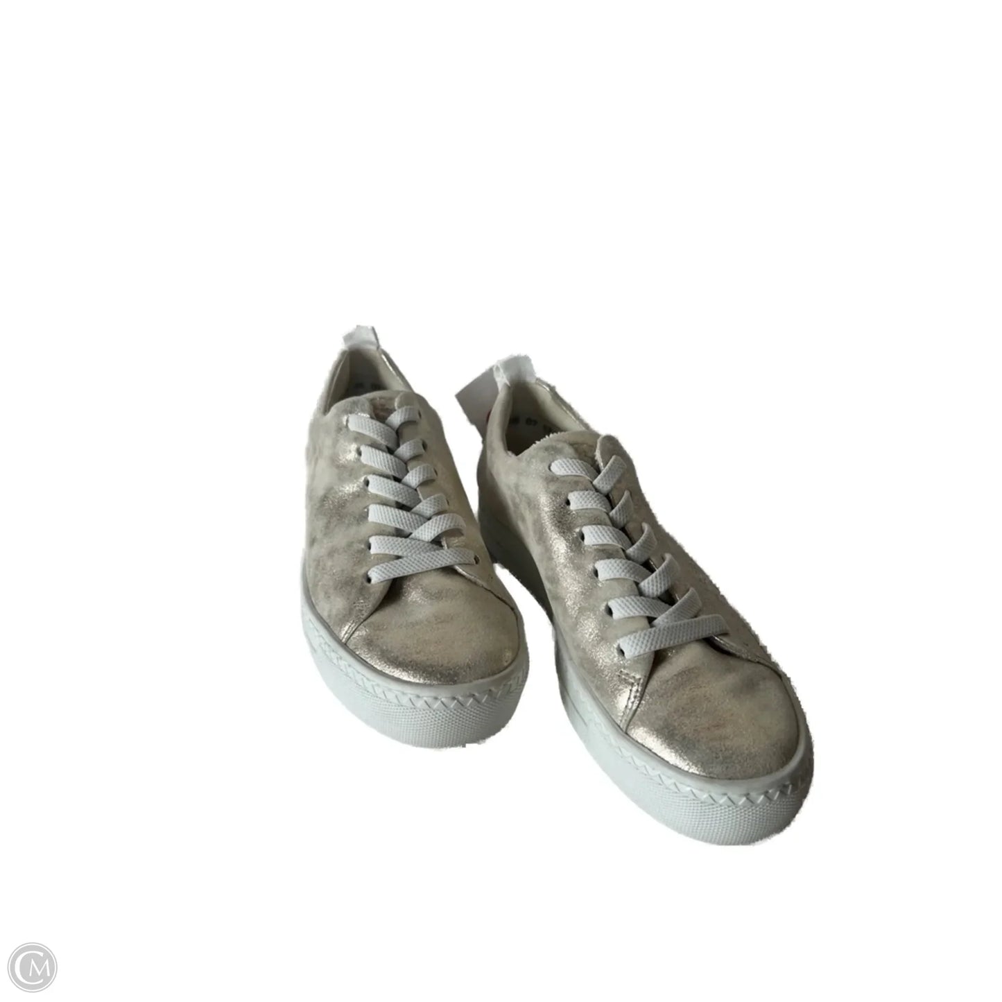 Shoes Sneakers By Paul Green In Gold & White, Size: 7