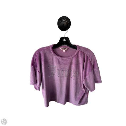 Top Long Sleeve By Juicy Couture In Pink & Silver, Size: M