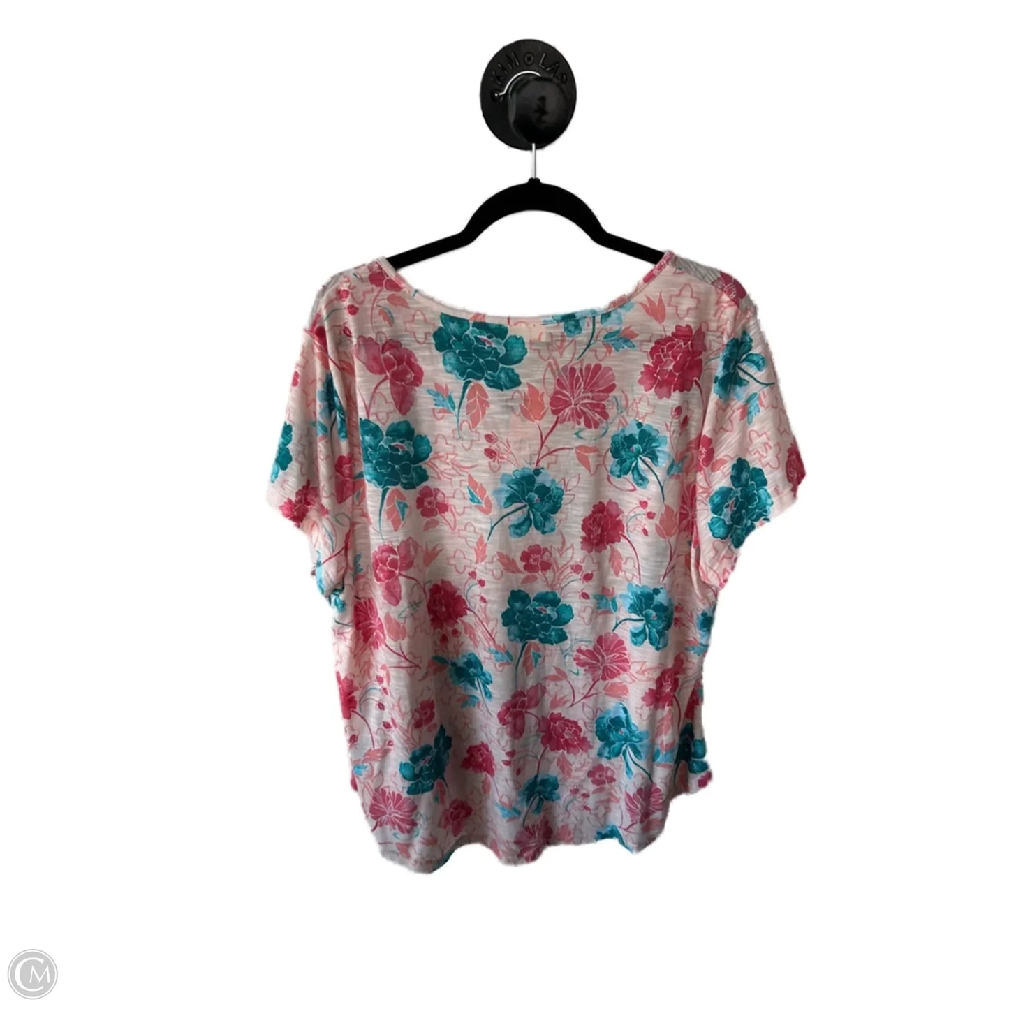 Top Short Sleeve By Style And Co Collection Women In Orange & Pink, Size: 3x