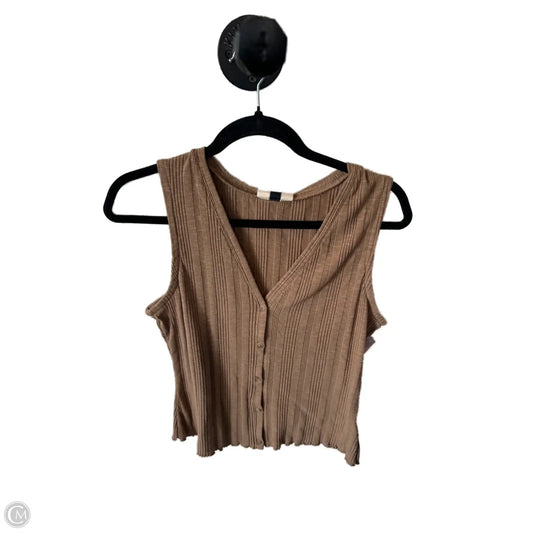 Top Sleeveless By Universal Thread In Brown, Size: L