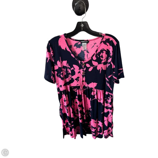 Dress Casual Short By Clothes Mentor In Blue & Pink, Size: L