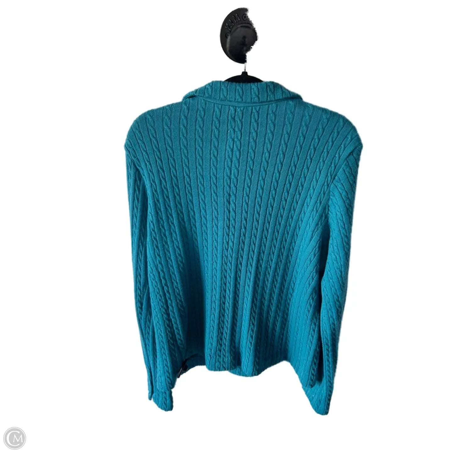 Sweater Cardigan By Dialogue Qvc In Blue, Size: Xl