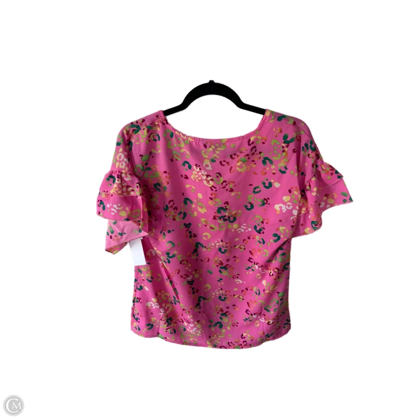 Top Short Sleeve By Heimish Usa In Pink & Yellow, Size: S