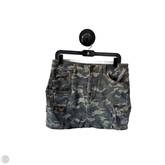 Skirt Mini & Short By Cmc In Camouflage Print, Size: 12