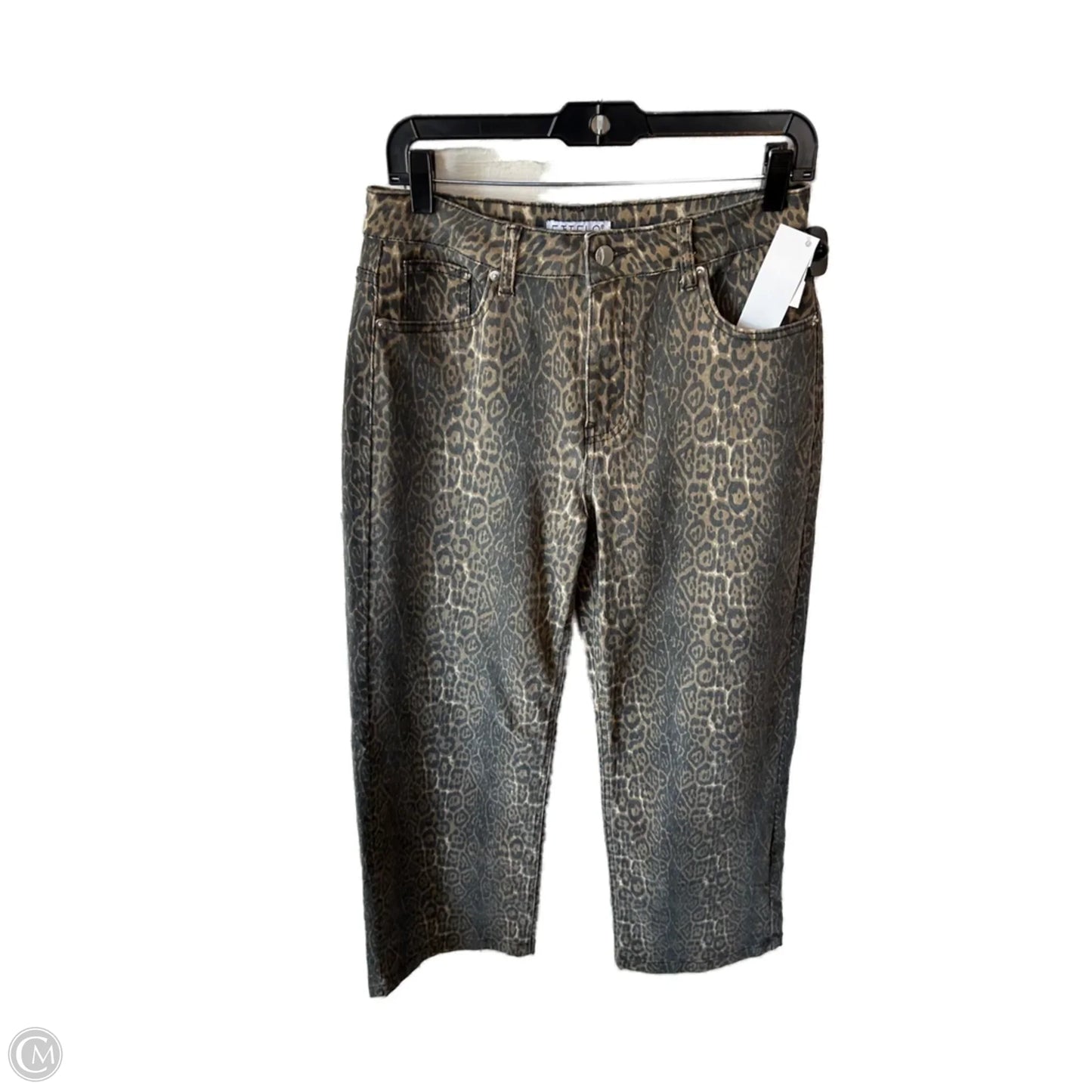 Jeans Wide Leg By Cmc In Leopard Print, Size: 8