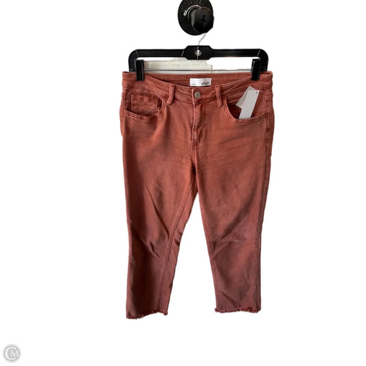 Jeans Straight By Vervet In Orange Denim, Size: 6