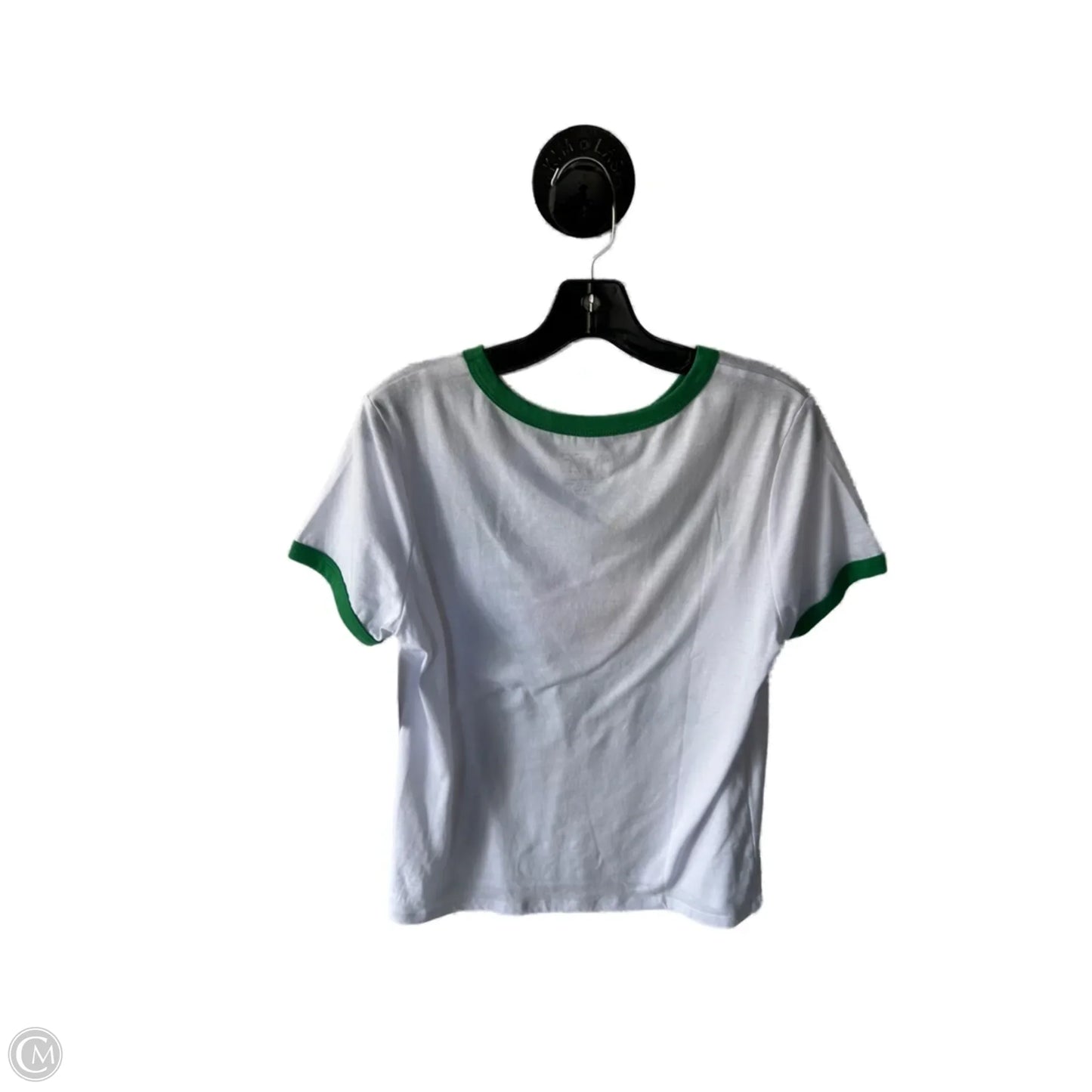Top Short Sleeve By Clothes Mentor In Green & White, Size: 2x
