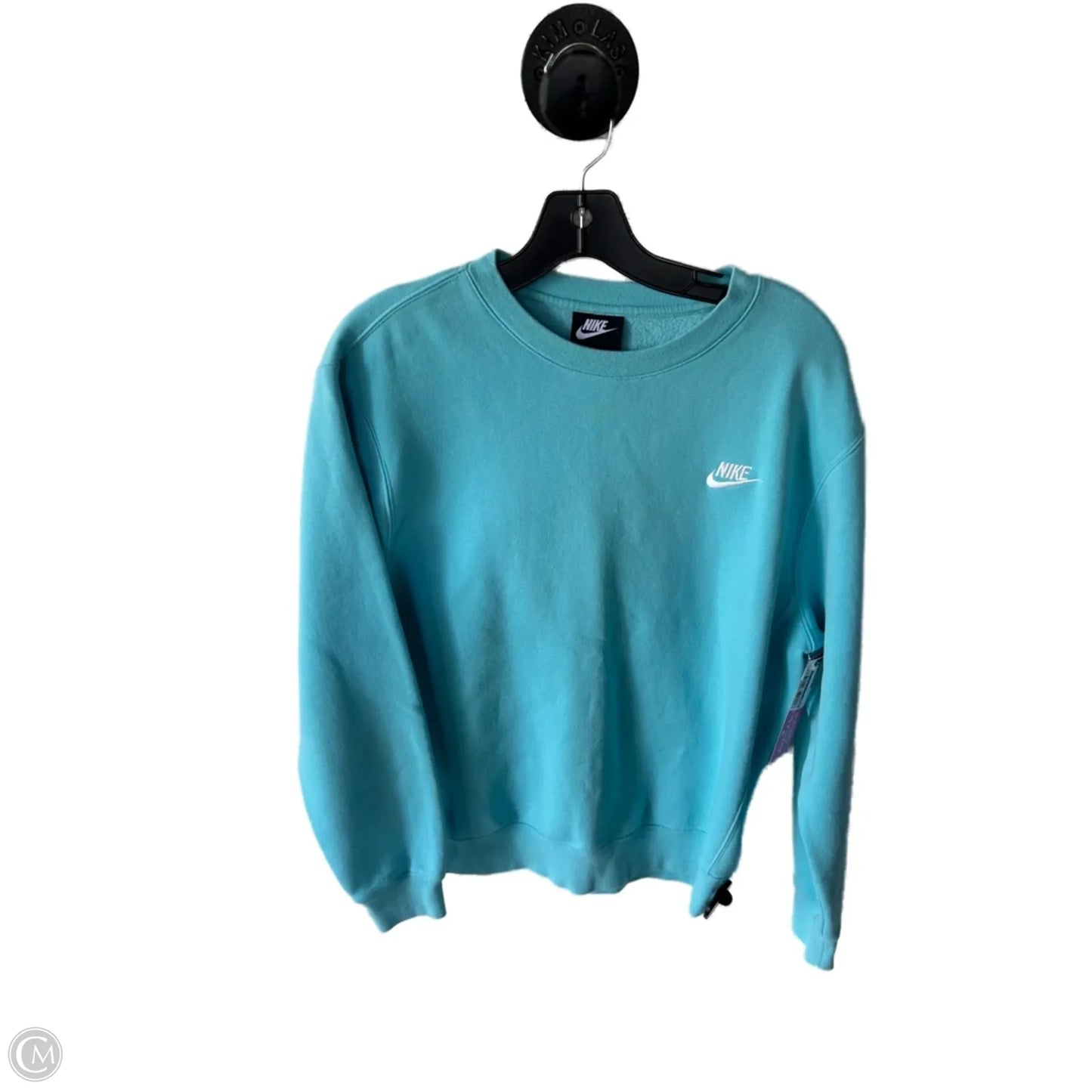 Athletic Sweatshirt Crewneck By Nike In Blue, Size: S
