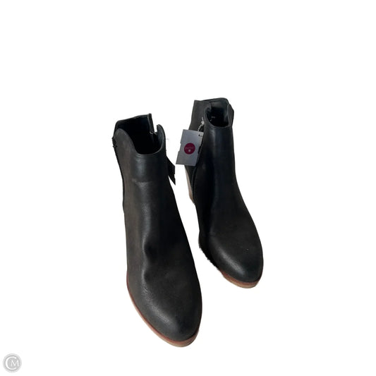 Boots Ankle Heels By Mia In Black & Tan, Size: 11
