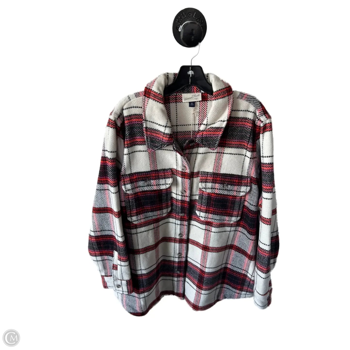 Jacket Shirt By Universal Thread In Orange & White, Size: Xxl