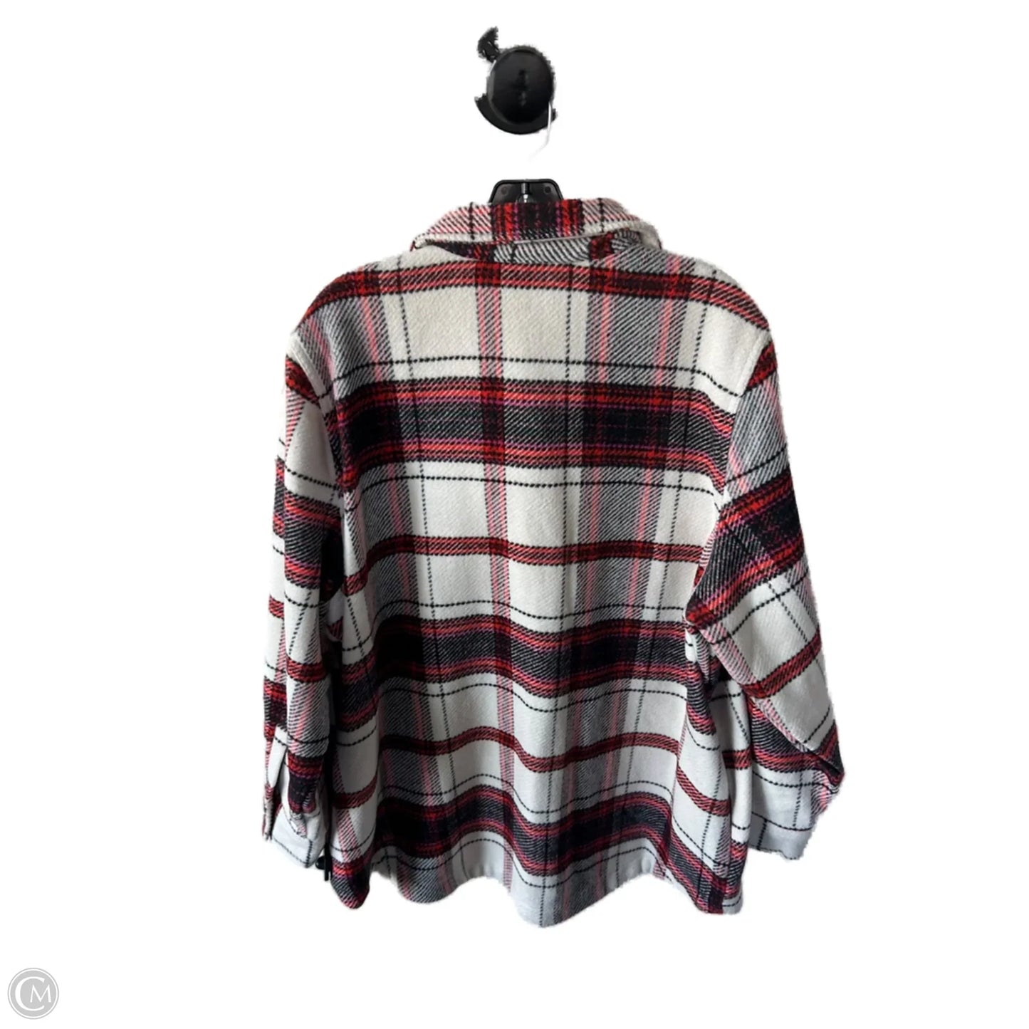 Jacket Shirt By Universal Thread In Orange & White, Size: Xxl