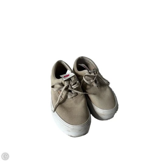 Shoes Sneakers By Vans In Tan & White, Size: 7