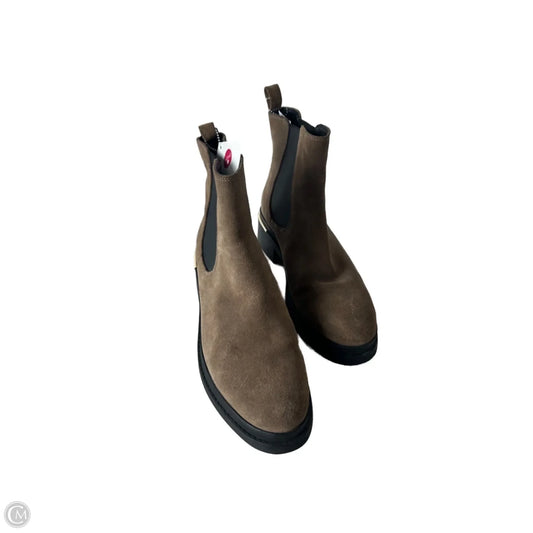 Boots Ankle Flats By Kenneth Cole In Black & Tan, Size: 9.5