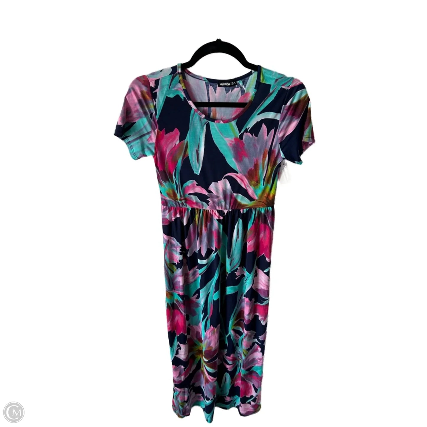 Dress Casual Maxi By Clothes Mentor In Blue & Green, Size: M