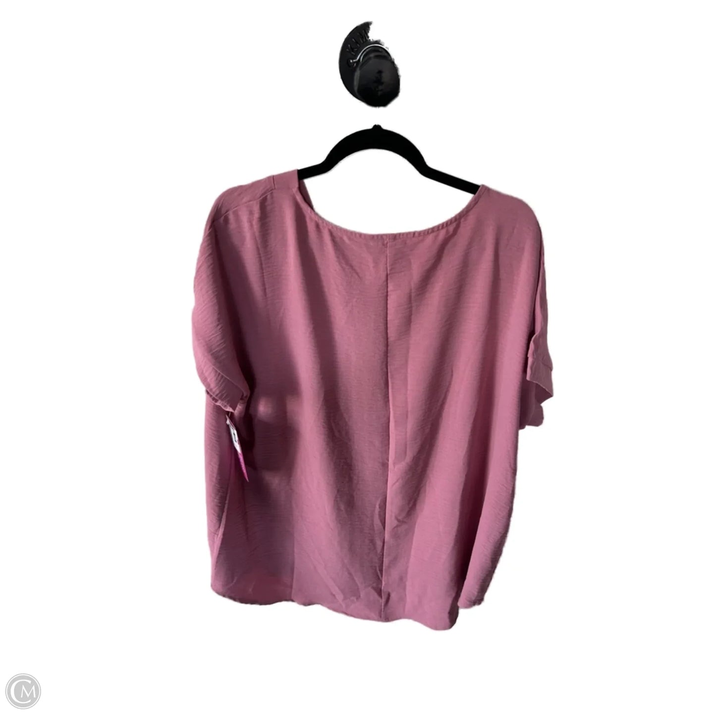 Top Short Sleeve By Zenana In Pink, Size: 1x