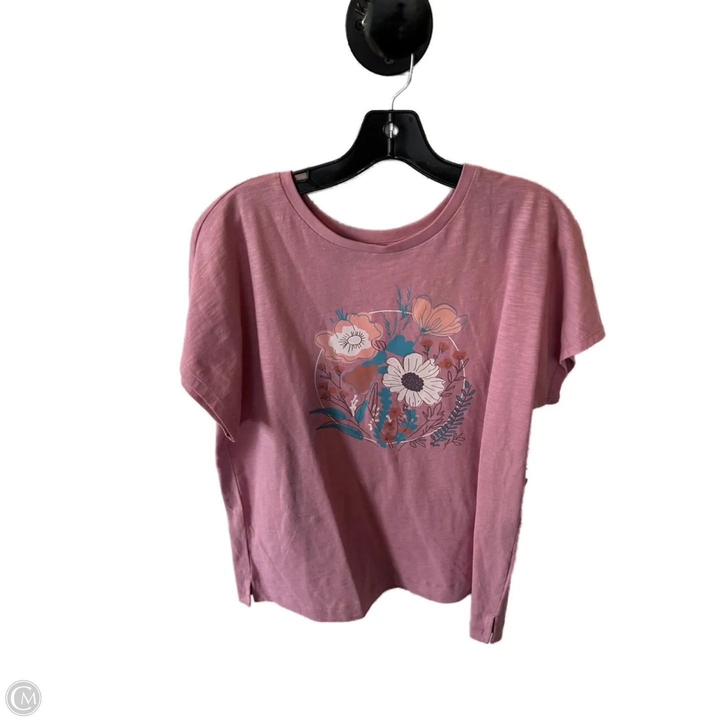 Top Short Sleeve Basic By Clothes Mentor In Pink, Size: L