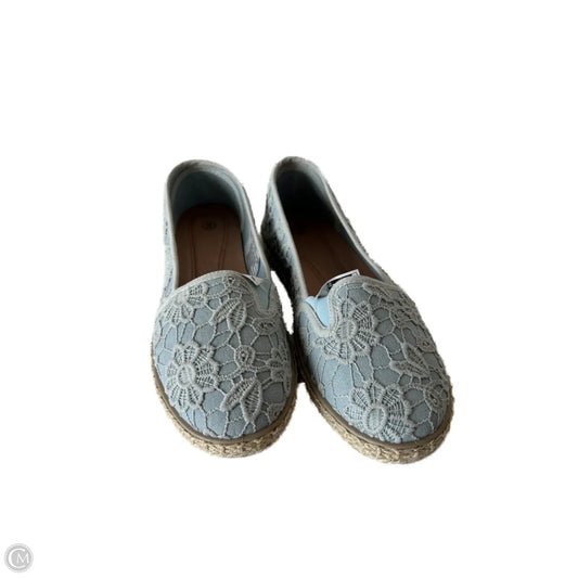 Shoes Flats By Clothes Mentor In Blue & Tan, Size: 10
